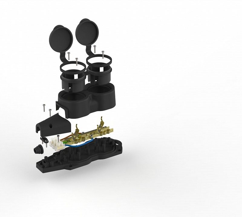 Колодка Эра  KX-2e-B-IP44