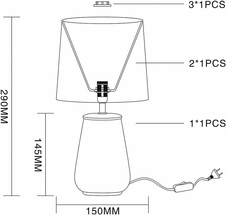 Настольная лампа декоративная Escada Juventus 10171/L Black
