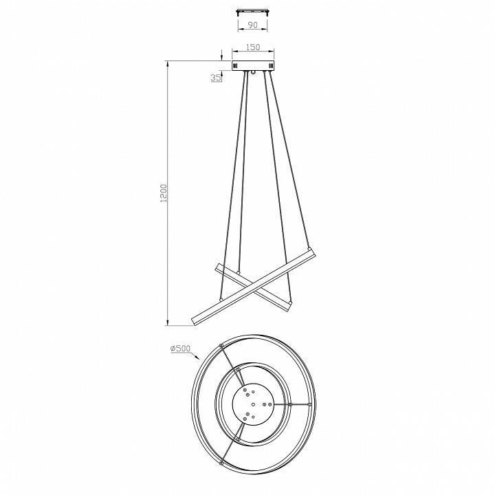 Подвесной светильник Escada Void 10254/2LED Silver APP
