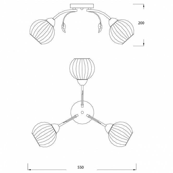 Потолочная люстра Escada Rihanna 1175/3P