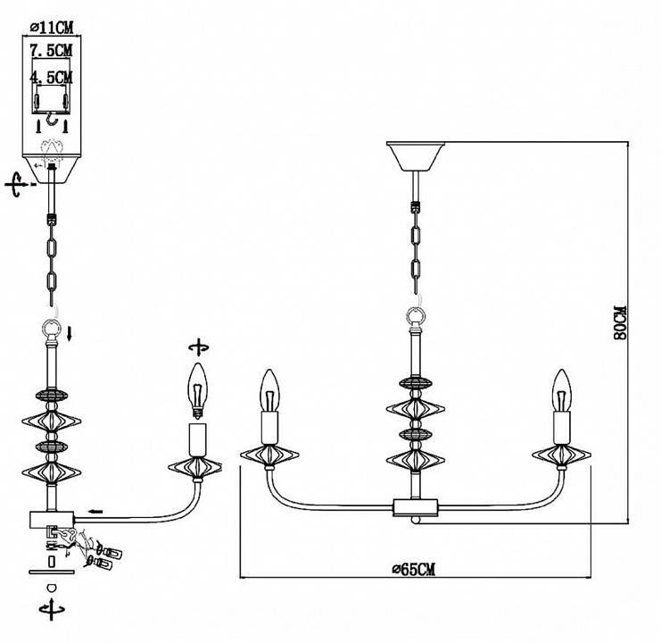 Подвесная люстра EVOLUCE Attic SLE1117-203-05