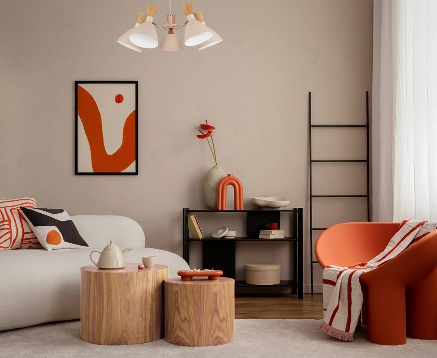 Люстра на штанге EVOLUCE Vista 5 ламп SLE1256-502-05