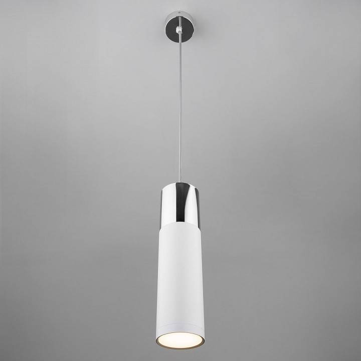 Подвесной светильник Eurosvet Double Topper LED хром/белый 12 Вт 50135/1