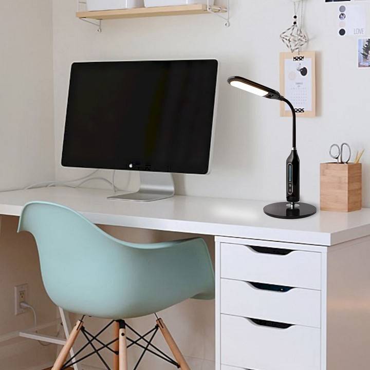 Настольная лампа офисная Eurosvet Soft 8 Вт черный 80503/1