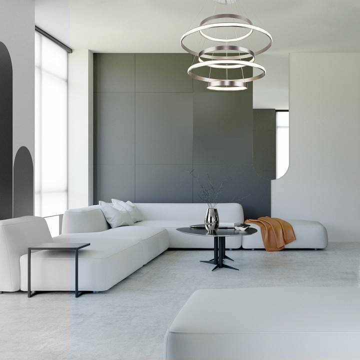 Подвесной светильник Eurosvet Olympia 90179/5 сатин-никель 145 Вт 90179/5 сатин-никель 145W