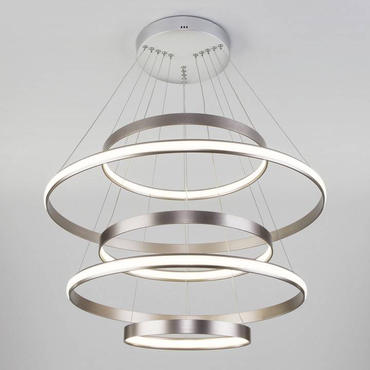 Подвесной светильник Eurosvet Olympia 90179/5 сатин-никель 145 Вт 90179/5 сатин-никель 145W