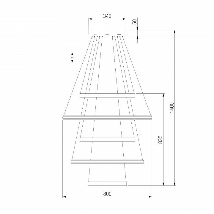 Подвесной светильник Eurosvet Olympia 90179/5 сатин-никель 145 Вт 90179/5 сатин-никель 145W