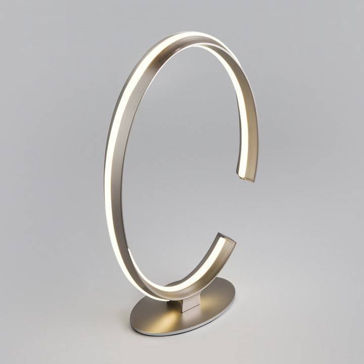 Настольная лампа декоративная Eurosvet Gap 80414/1 сатин-никель 24 Вт 80414/1