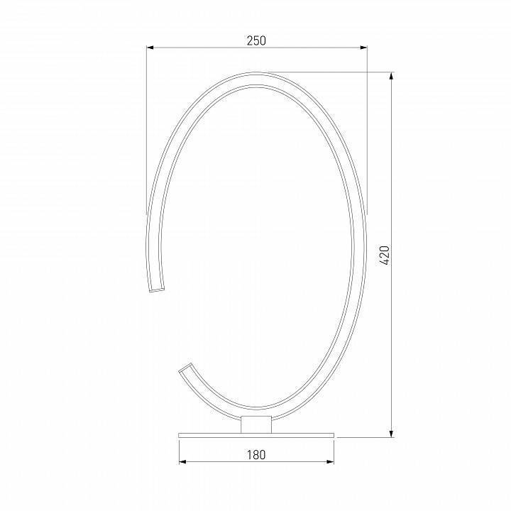 Настольная лампа декоративная Eurosvet Gap 80414/1 сатин-никель 24 Вт 80414/1