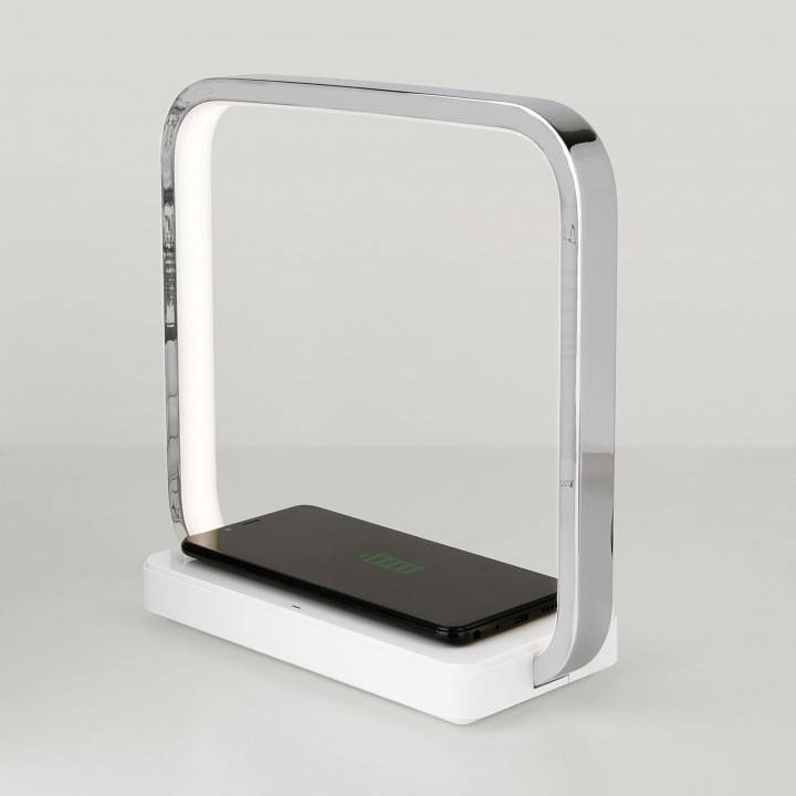 Настольная лампа офисная Eurosvet Frame хром 80502/1