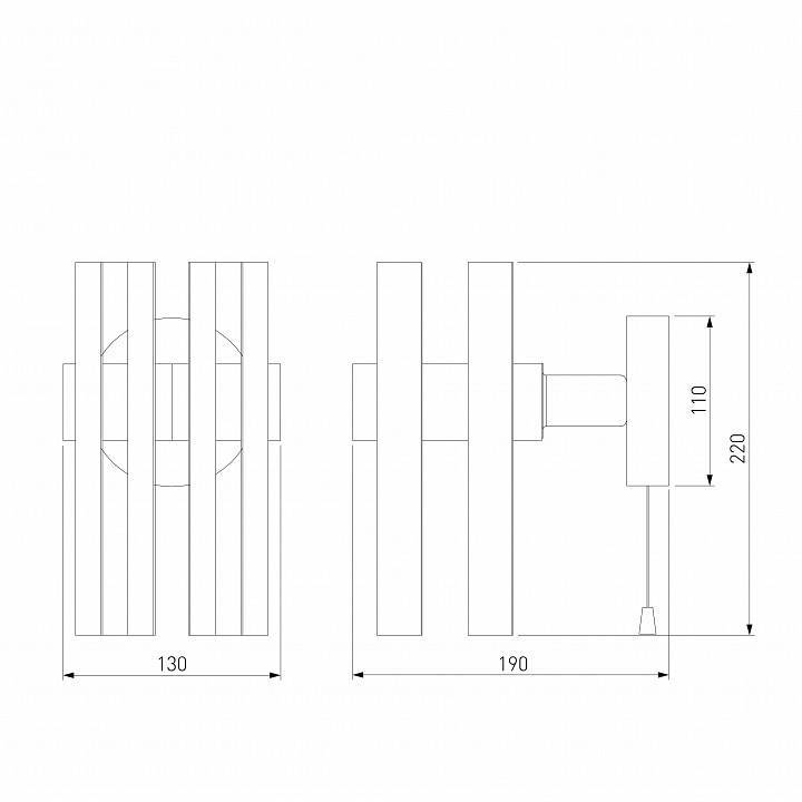 Бра Eurosvet Spada черный 70116/1