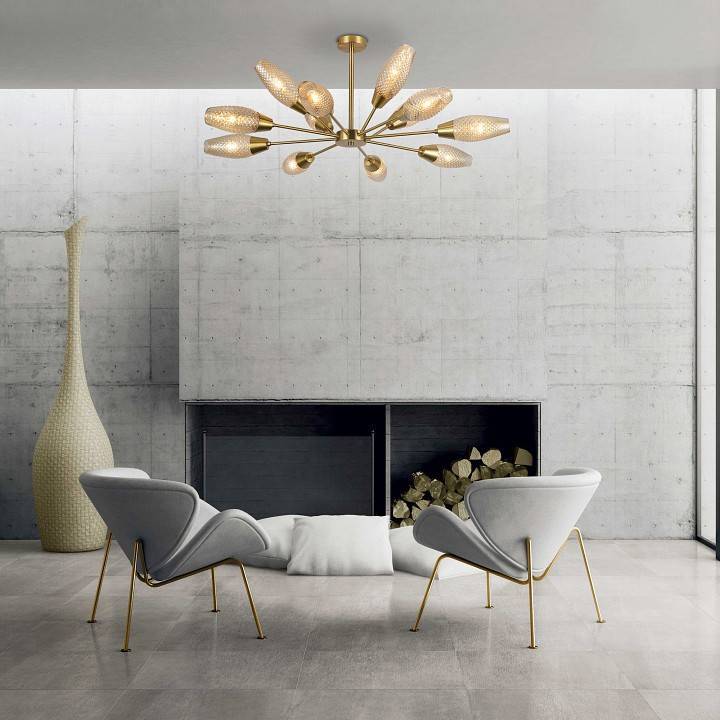 Люстра на штанге Eurosvet Thalia 60140/12 золото 60140/12