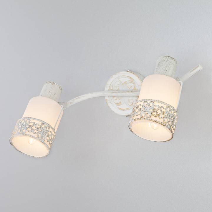 Спот Eurosvet Silvia 20025/2 белый с золотом/хром