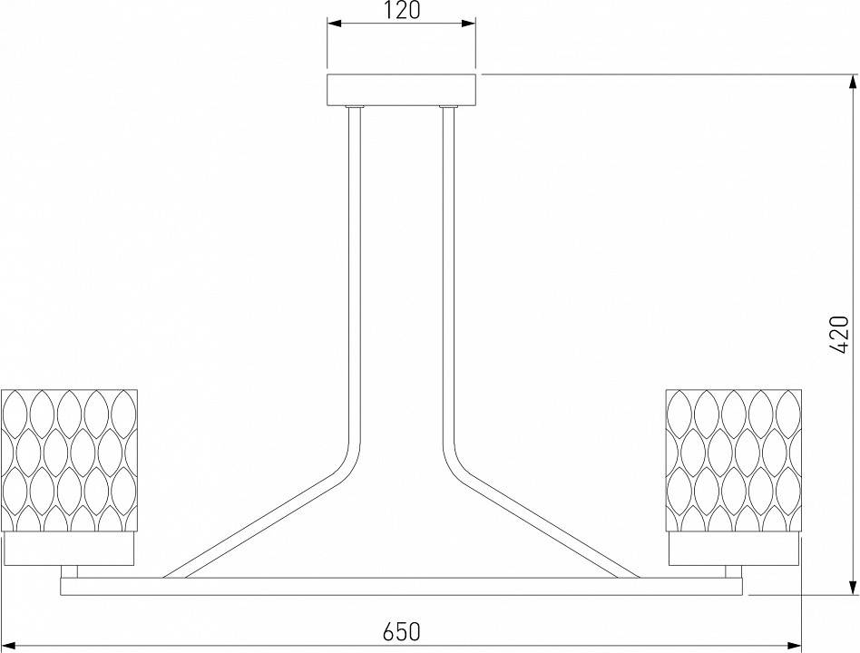 Люстра на штанге Eurosvet Calle 60127/6 латунь 60127/6