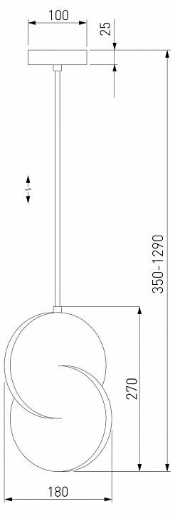 Подвесной светильник Eurosvet Lang 50225/1 LED белый
