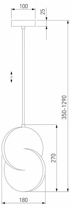 Подвесной светильник Eurosvet Lang 50225/1 LED черный