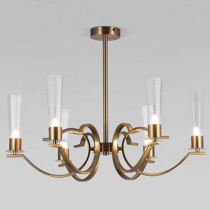 Люстра на штанге Eurosvet Rosher 60141/6 латунь 60141/6