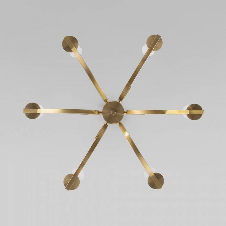 Люстра на штанге Eurosvet Rosher 60141/6 латунь 60141/6