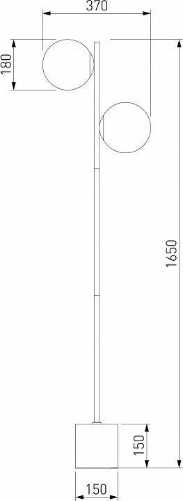 Торшер Eurosvet Marbella 01158/2 черный