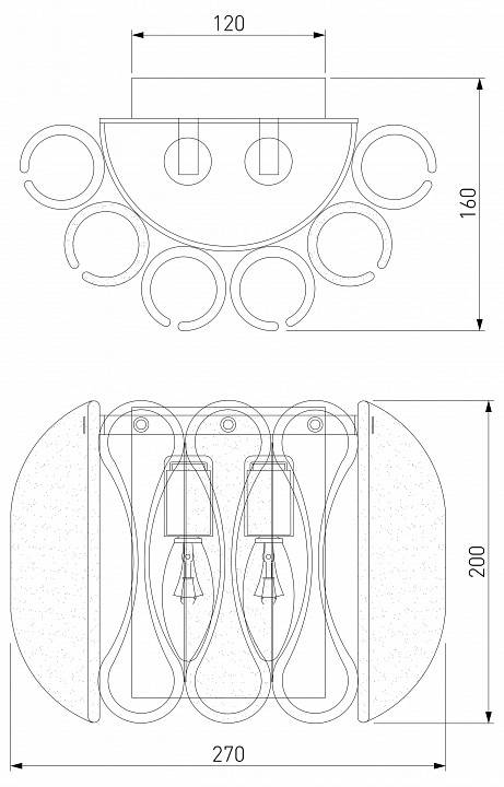 Накладной светильник Bogate's Callas 365/2