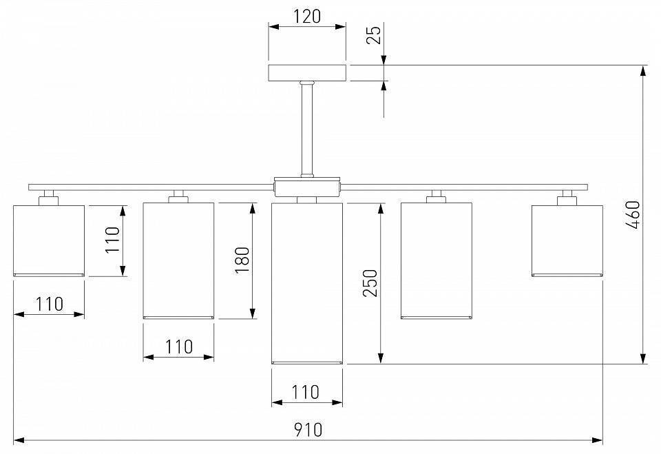 Люстра на штанге Eurosvet Pastel 60151 хром 60151