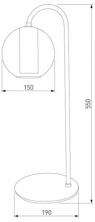 Настольная лампа декоративная Eurosvet Cobble 80508/1 дымчатый