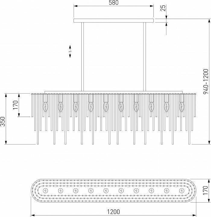 Люстра на штанге Bogates Allure 487/10