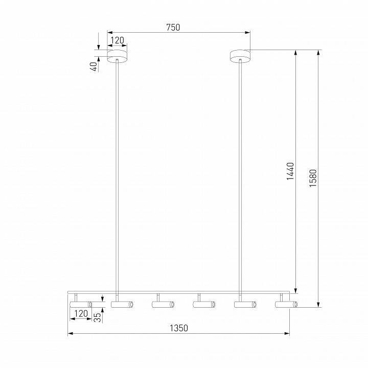 Светильник на штанге Eurosvet Epiphania 20252/6 LED черный