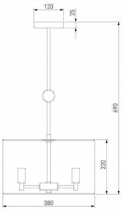 Светильник на штанге Eurosvet Brume 60174/3 латунь