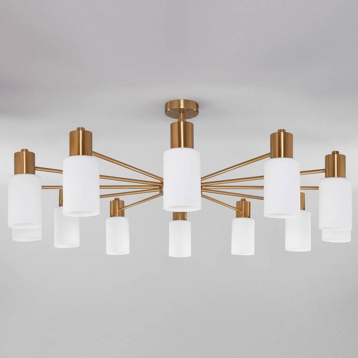 Потолочная люстра Eurosvet Vegga 70160/12 латунь Smart