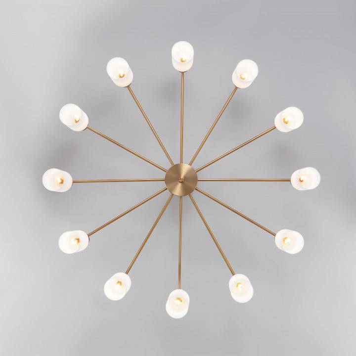 Потолочная люстра Eurosvet Vegga 70160/12 латунь Smart