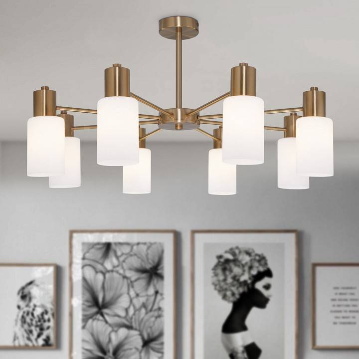 Потолочная люстра Eurosvet Vegga 70160/12 латунь Smart