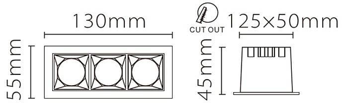 Встраиваемый светильник Fiberli XL003 12130305