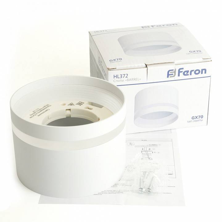 Светильник накладной Feron HL372 под лампу GU10 черный 48736