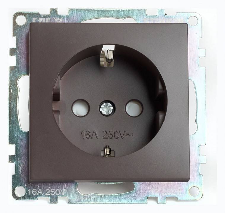 Розетка с заземлением и шторками без рамки Stekker Катрин 49028