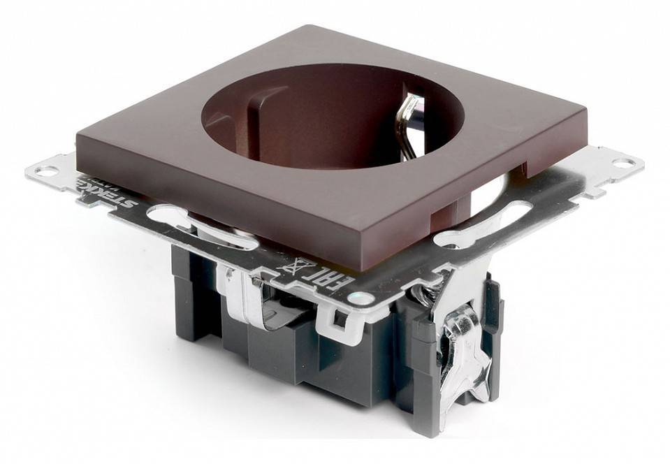 Розетка с заземлением и шторками без рамки Stekker Катрин 49028