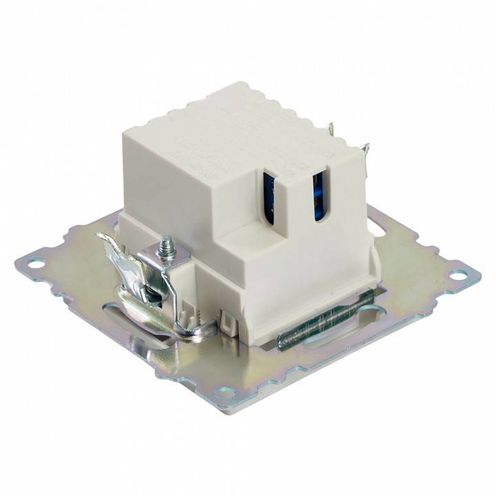 Розетка 2хUSB type A и C без рамки Stekker Катрин 50051