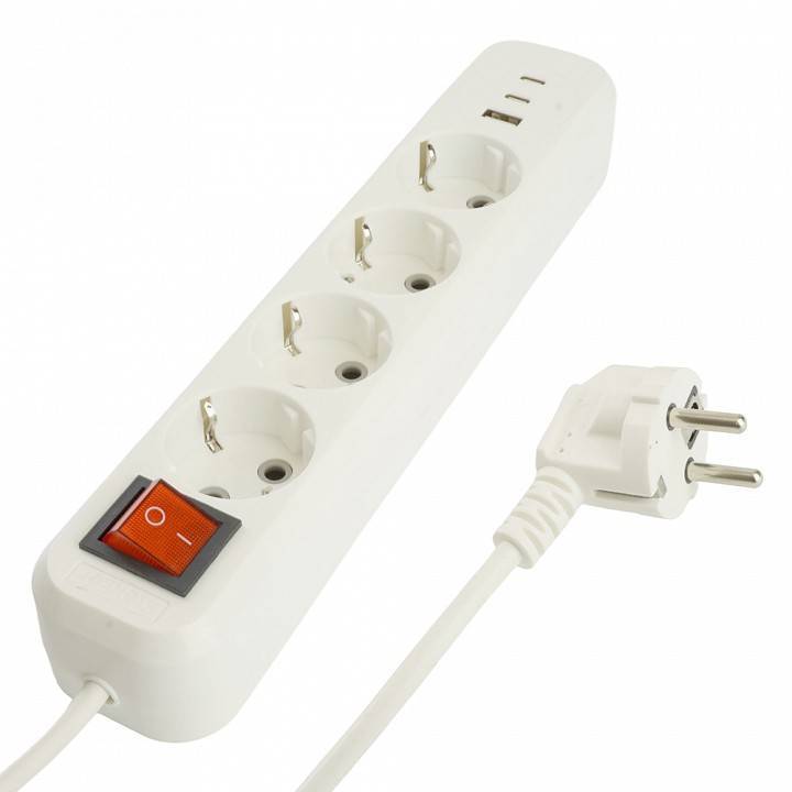 Удлинитель с выключателем Stekker Home 50139