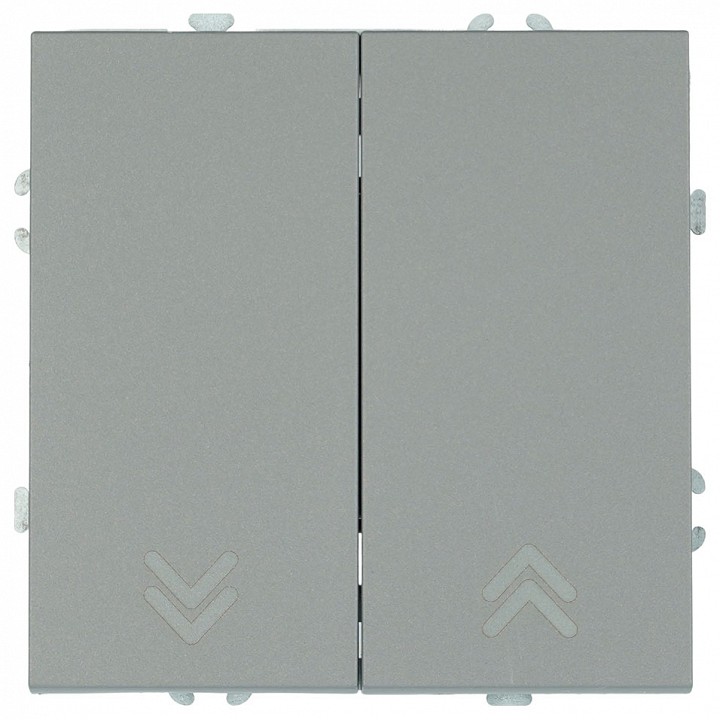 Выключатель самовозвратный двухклавишный без рамки Stekker Эмили 50329