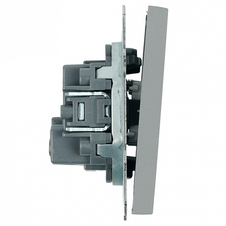 Выключатель самовозвратный двухклавишный без рамки Stekker Эмили 50329