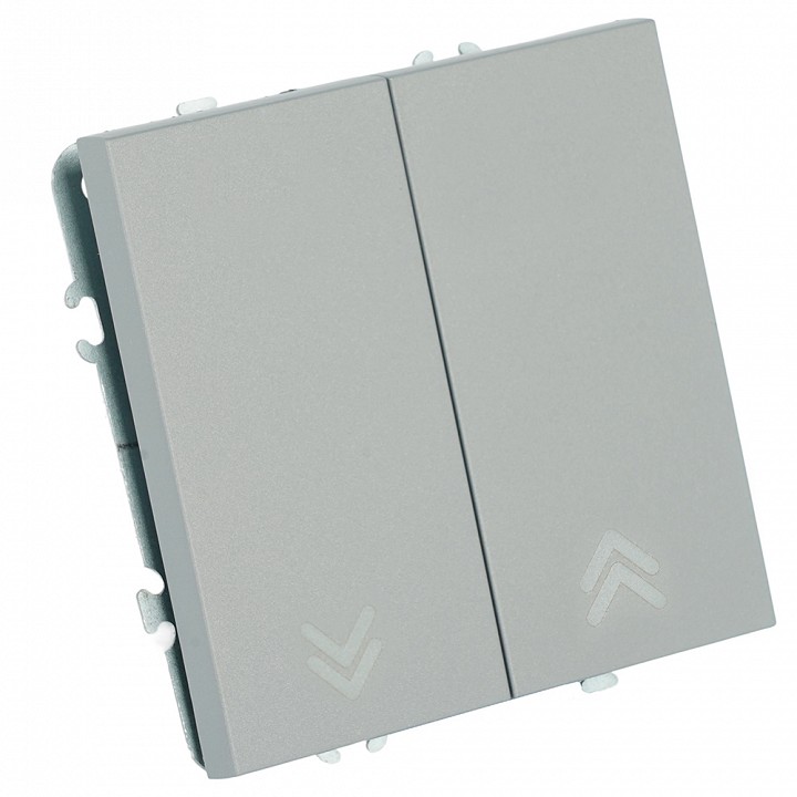 Выключатель самовозвратный двухклавишный без рамки Stekker Эмили 50329