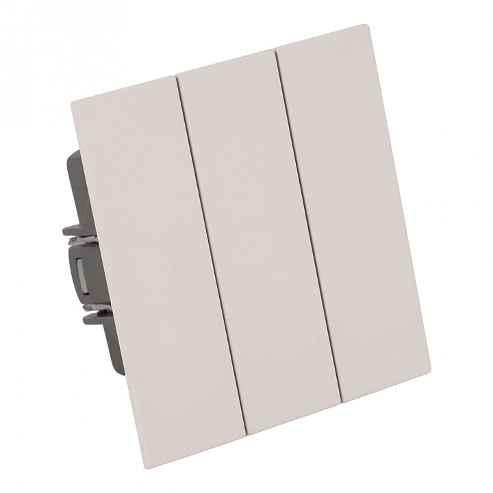 Выключатель трехклавишный без рамки Stekker Мия 50474