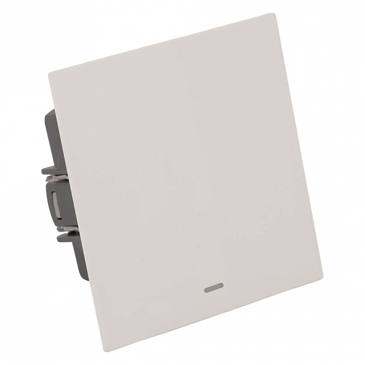 Выключатель одноклавишный с подсветкой без рамки Stekker Мия 50475