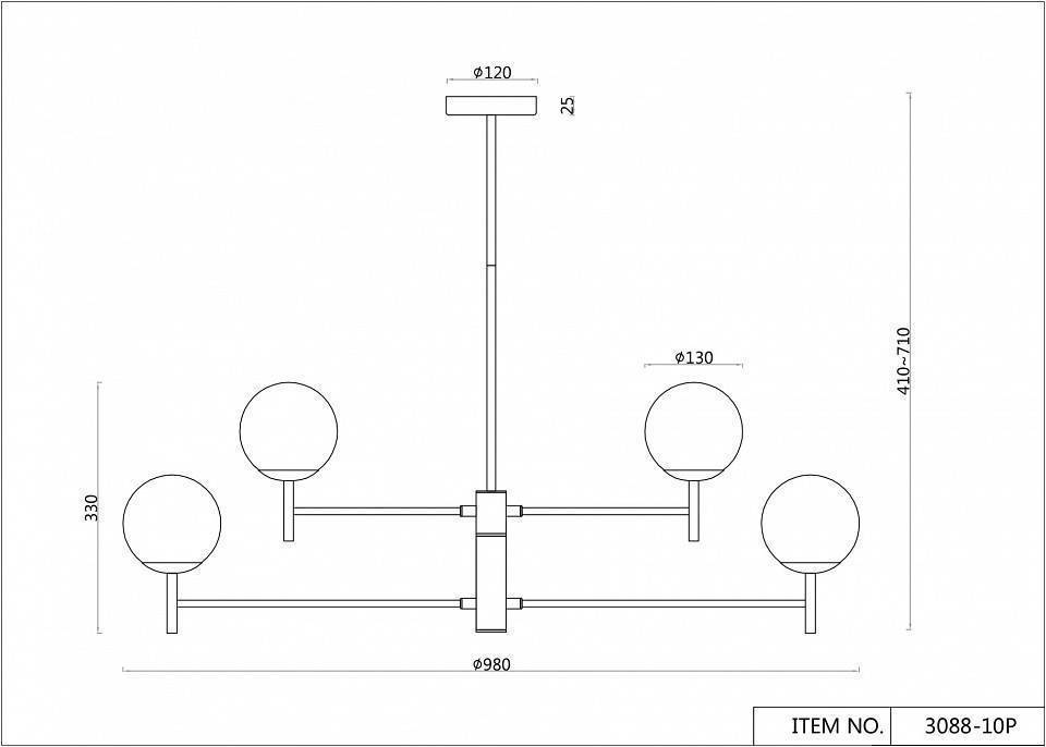 Люстра на штанге F-promo Sheeny 3088-10P