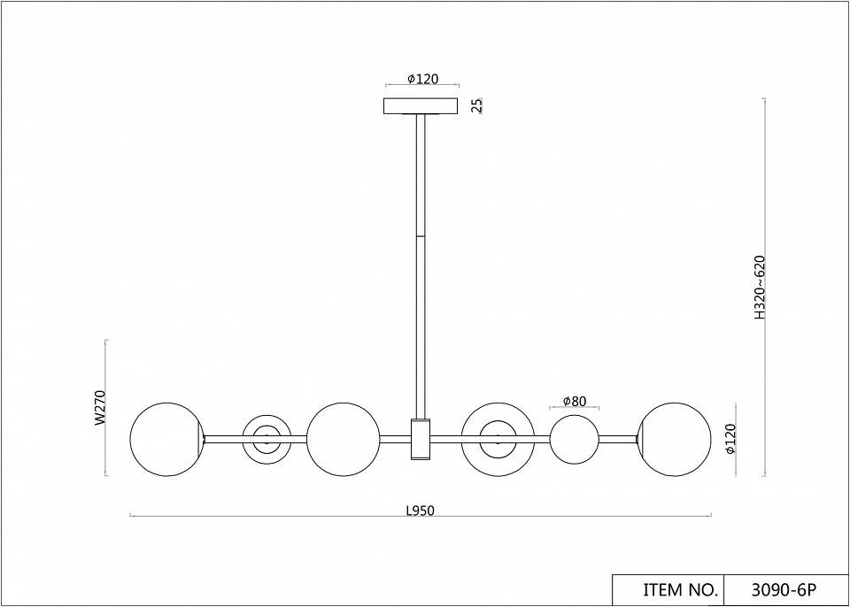 Люстра на штанге F-promo Vials 3090-6P