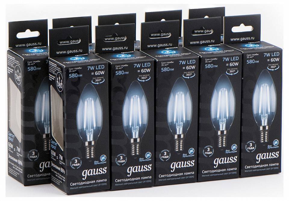 Лампа светодиодная Gauss  E14 7Вт 4100K 103801207