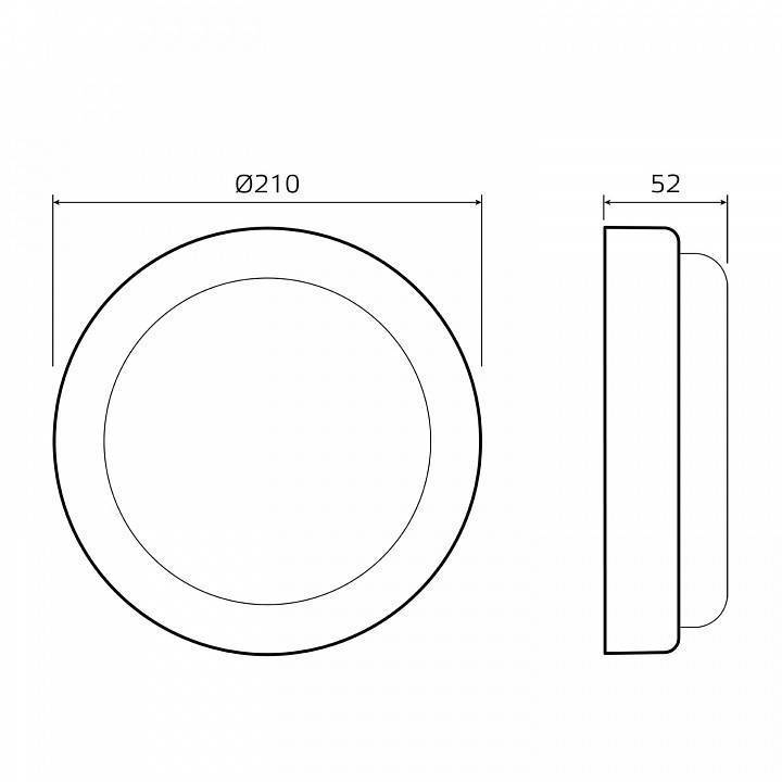 Светильник светодиодный накладной Gauss Lite круг 30 Вт 4000К 126418230