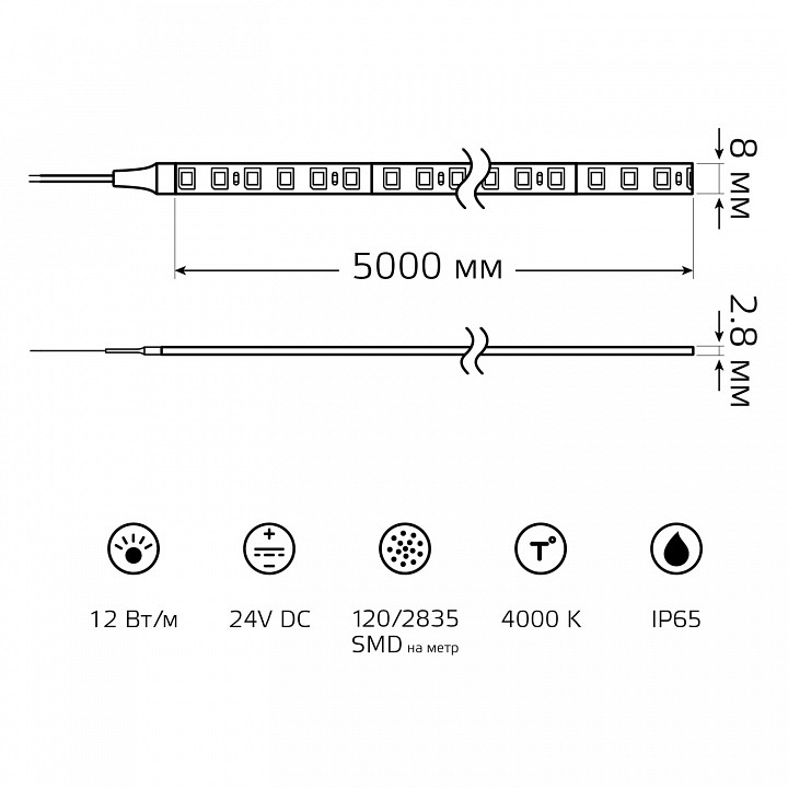 Лента светодиодная Gauss  23637442010
