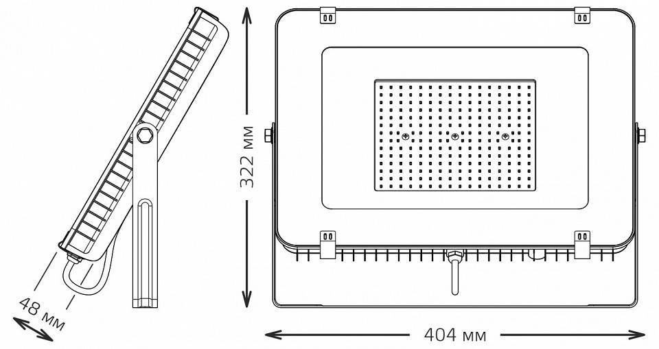 Прожектор светодиодный Gauss Qplus с датчиком движения 150 Вт 6500 К IP65 690511150