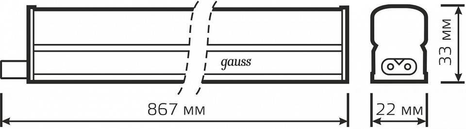 Светильник настольный Gauss TL Basic 10 Вт 4000К черный 930411210